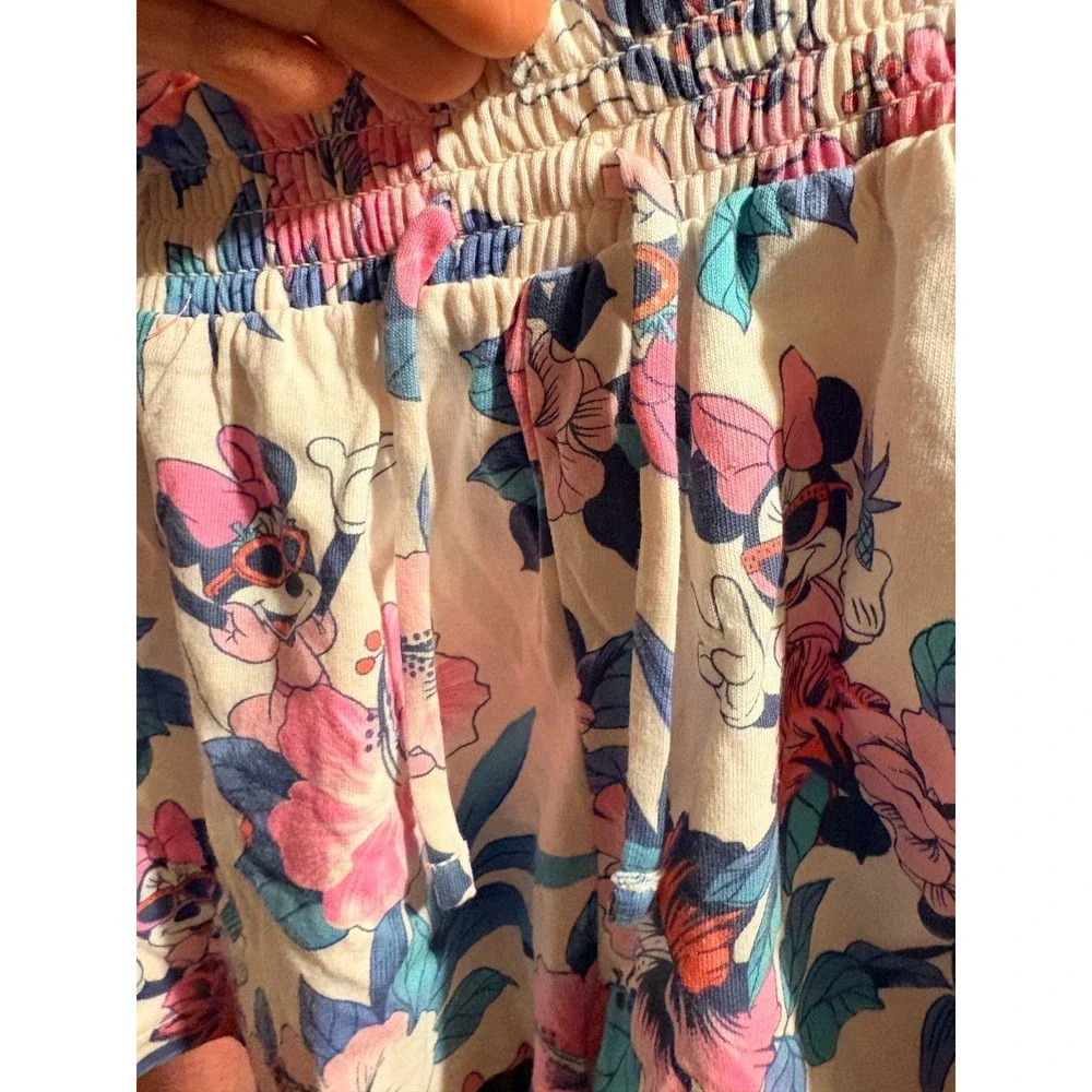 GAP Kids Girls White Minnie Mouse Shorts, Draw String Tie, Sz 5 yrs